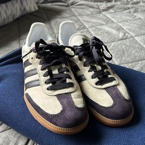 Adidas samba beige and chocolate brown